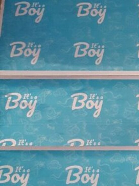 Blue & Silver It's a Boy Baby Shower Water Bottle Labels - 24 Stickers - Picture 2 of 6